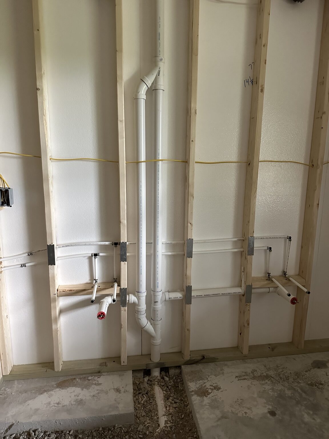 Residential plumbing rough-in by Scooters Plumbing and Drain